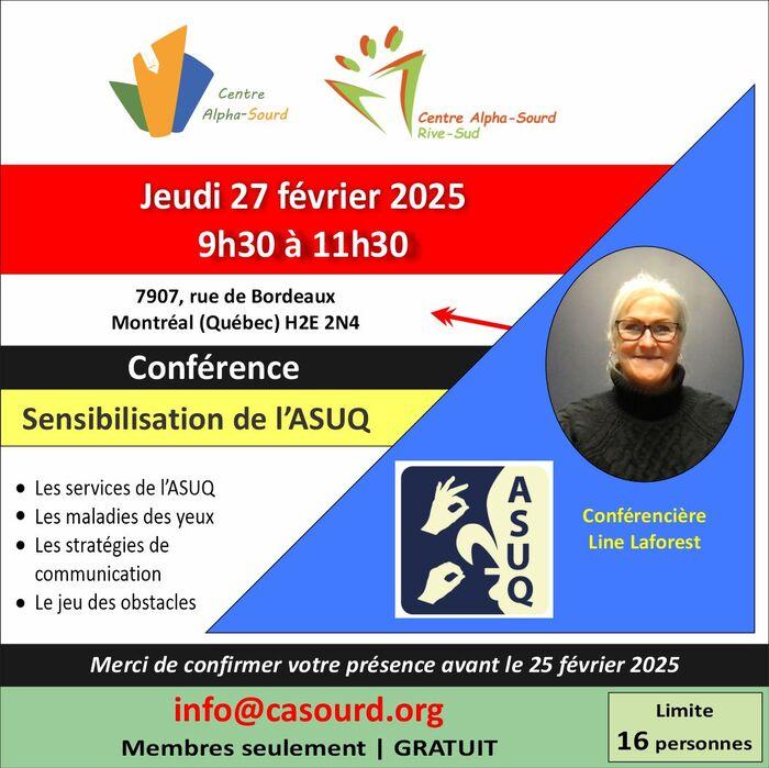 Sensibilisation de l'ASUQ