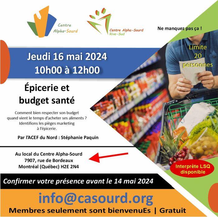 Épicerie et budget santé