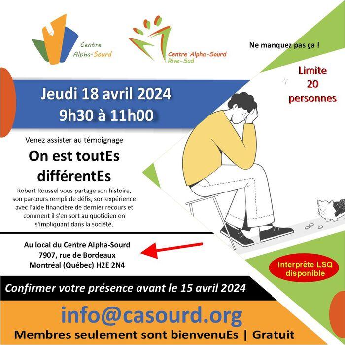 Le témoignage : On est toutEs différentEs