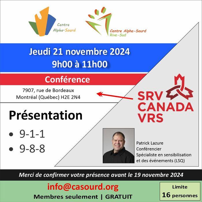 Conférence - SRV CANADA
